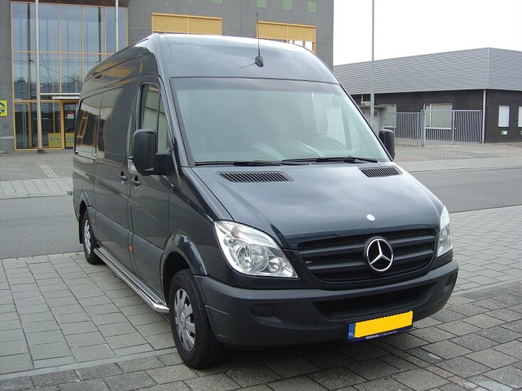 Mercedes Sprinter L2 sidebars 60 mm met RVS trede