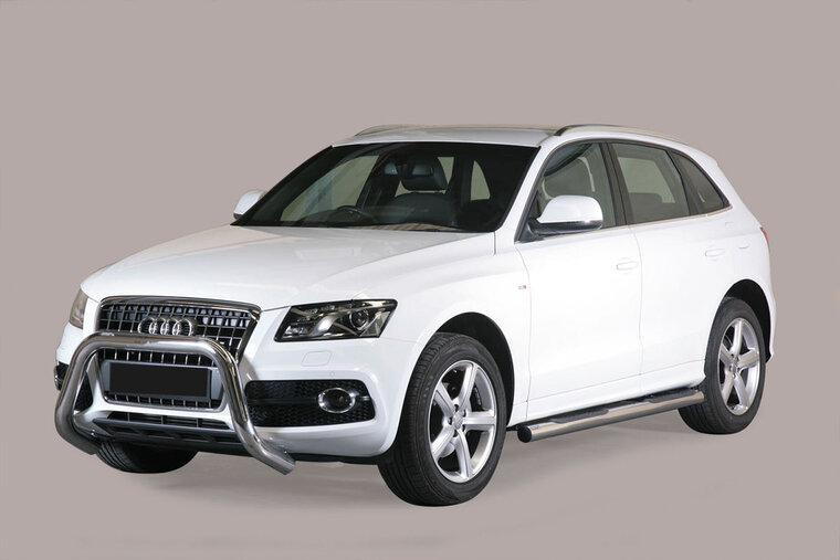 Audi Q5 2008 tot 2017 - super pushbar Ø 76 mm met CE/EU certificaat - RVS 304 hoogglans gepolijst