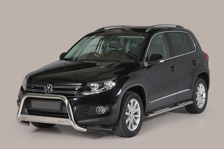 Volkswagen Tiguan 2011 tot 2016 - pushbar Ø 63 mm met CE/EU certificaat - RVS 304 hoogglans gepolijst