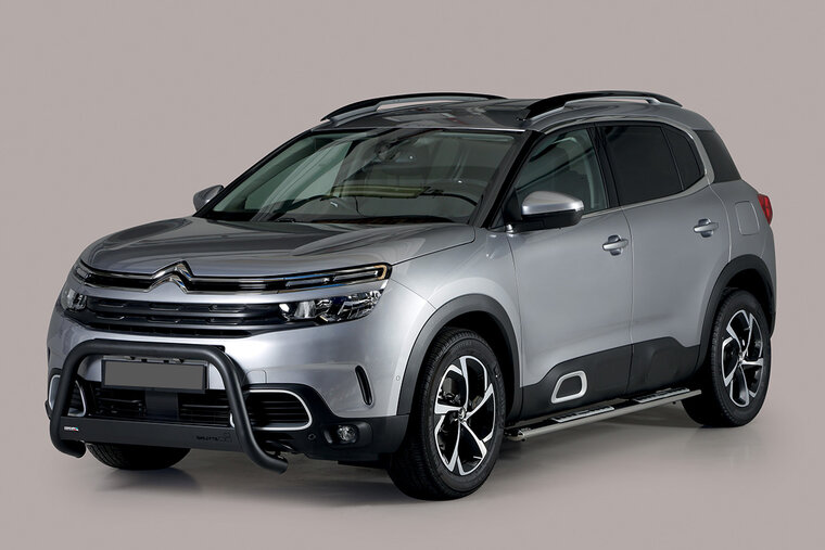 Citroën C5 Aircross 2019 tot heden – pushbar Ø 63 mm met CE/EU certificaat - RVS 304 zwarte poedercoating