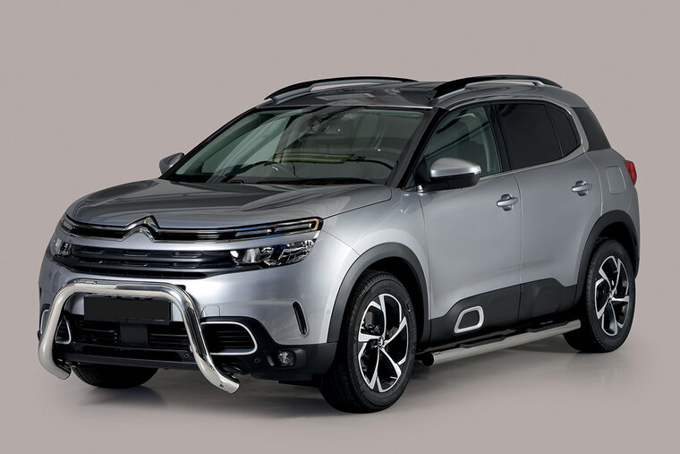 Citroën C5 Aircross 2019 tot heden – super pushbar Ø 76 mm met CE/EU certificaat - RVS 304 hoogglans gepolijst