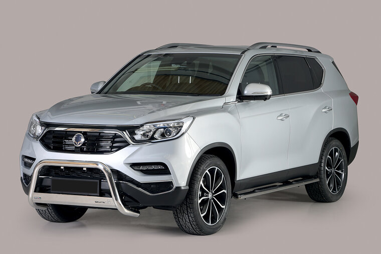 Ssangyong Rexton 2018 tot heden - pushbar Ø 63 mm met CE/EU certificaat - RVS 304 hoogglans gepolijst