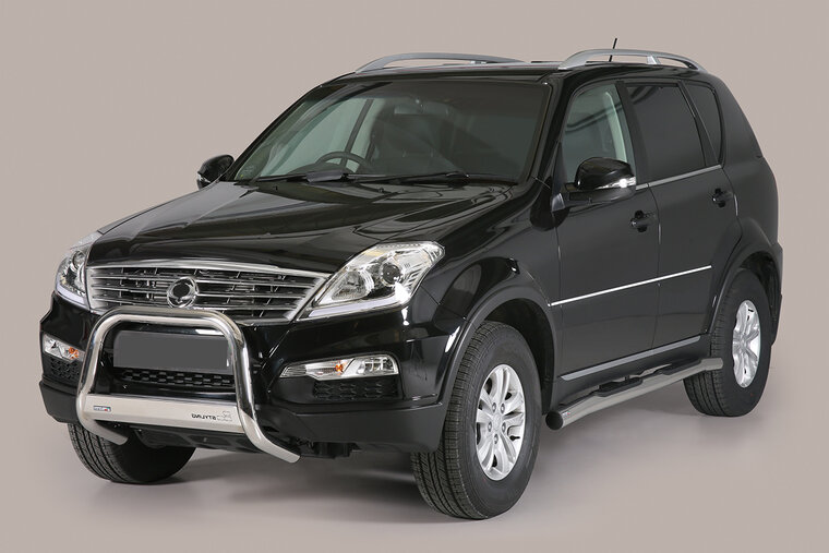 Ssangyong Rexton 2012 tot 2018 - pushbar Ø 63 mm met CE/EU certificaat - RVS 304 hoogglans gepolijst