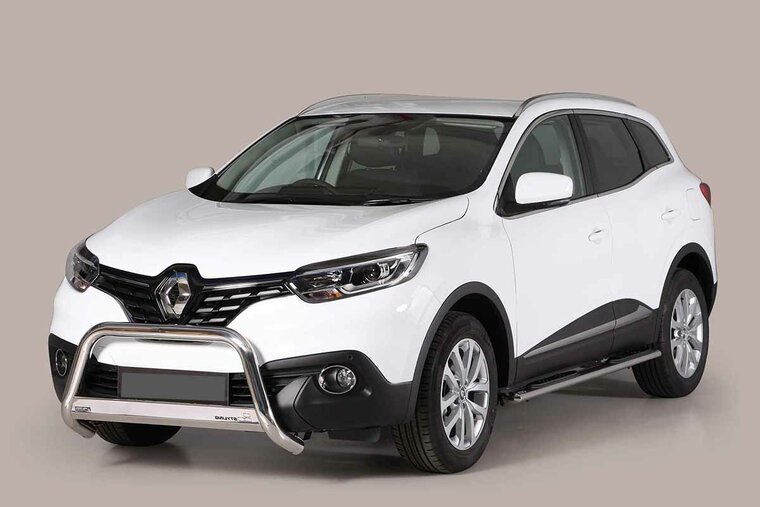 Renault Kadjar 2015 tot 2018 - pushbar Ø 63 mm met CE/EU certificaat - RVS 304 hoogglans gepolijst