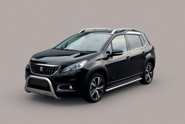 Peugeot 2008 2013 tot 2019 - pushbar Ø 63 mm met CE/EU certificaat - RVS 304 hoogglans gepolijst