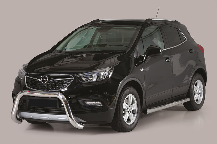 Opel Mokka X 2016 tot 2020 - super pushbar Ø 76 mm met CE/EU certificaat - RVS 304 hoogglans gepolijst