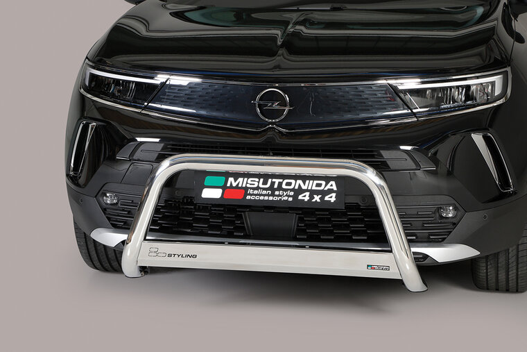 Opel Mokka 2020 tot heden - pushbar Ø 63 mm met CE/EU certificaat - RVS 304 hoogglans gepolijst