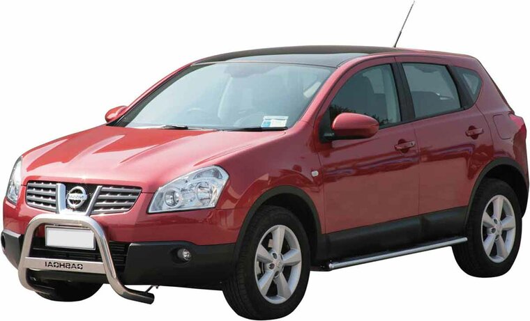 Nissan Qashqai 2007 tot 2010 - pushbar Ø 63 mm met CE/EU certificaat - RVS 304 hoogglans gepolijst