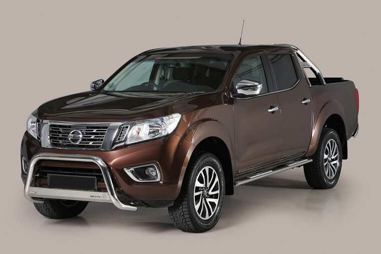 Nissan Navara 2016 tot heden - pushbar Ø 63 mm met CE/EU certificaat - RVS 304 hoogglans gepolijst