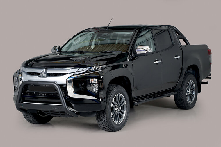 Mitsubishi L200 2018 tot heden - pushbar Ø 63 mm met CE/EU certificaat - RVS 304 zwarte poedercoating