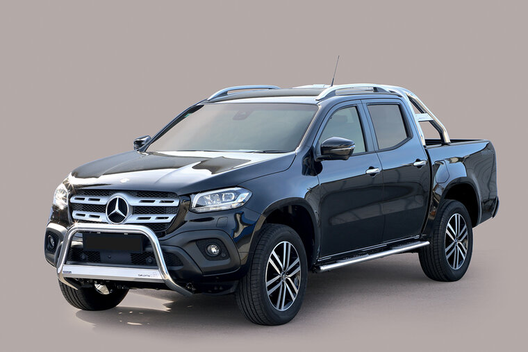 Mercedes X-Klasse 2018 tot heden - pushbar Ø 63 mm met CE/EU certificaat - RVS 304 hoogglans gepolijst