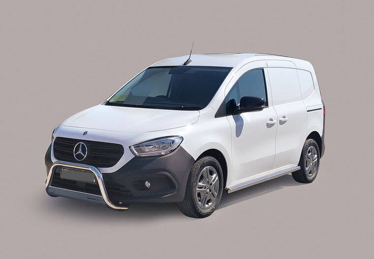 Mercedes E-Citan 2021 tot heden - pushbar Ø 63 mm met CE/EU certificaat - RVS 304 hoogglans gepolijst