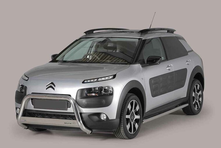 Citroën C4 Cactus 2014 tot 2018 – pushbar Ø 63 mm met CE/EU certificaat - RVS 304 hoogglans gepolijst