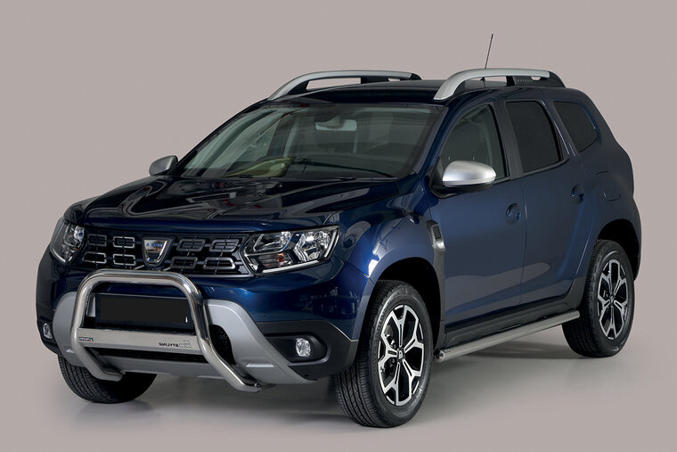 Dacia Duster 2018 tot 2020 – pushbar Ø 63 mm met CE/EU certificaat - RVS 304 hoogglans gepolijst