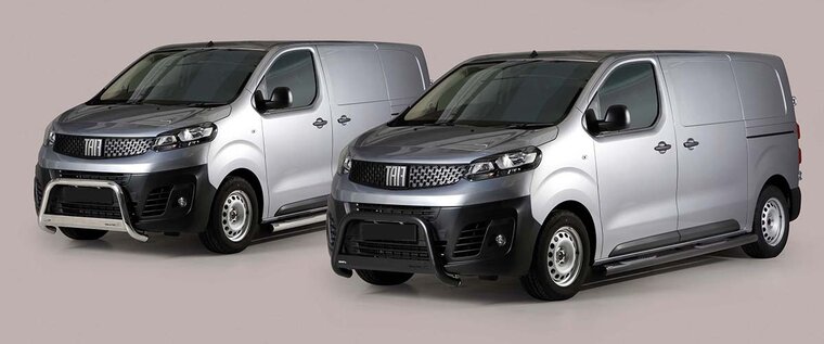 Fiat E-Ulysse 2022 tot heden - pushbar Ø 63 mm met CE/EU certificaat - RVS 304 zwarte poedercoating