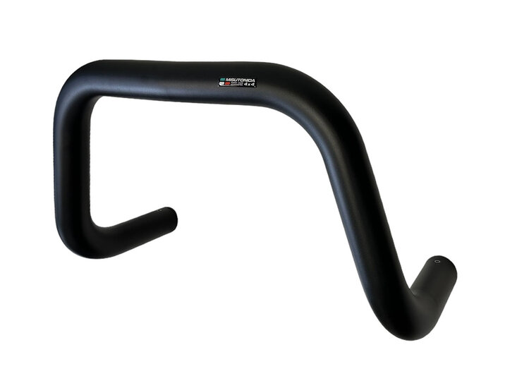 Mitsubishi Pajero V80 2015 tot 2021 - super pushbar Ø 76 mm met CE/EU certificaat - RVS 304 zwarte poedercoating