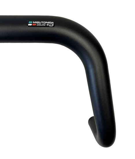 Mitsubishi Pajero V80 2015 tot 2021 - super pushbar Ø 76 mm met CE/EU certificaat - RVS 304 zwarte poedercoating