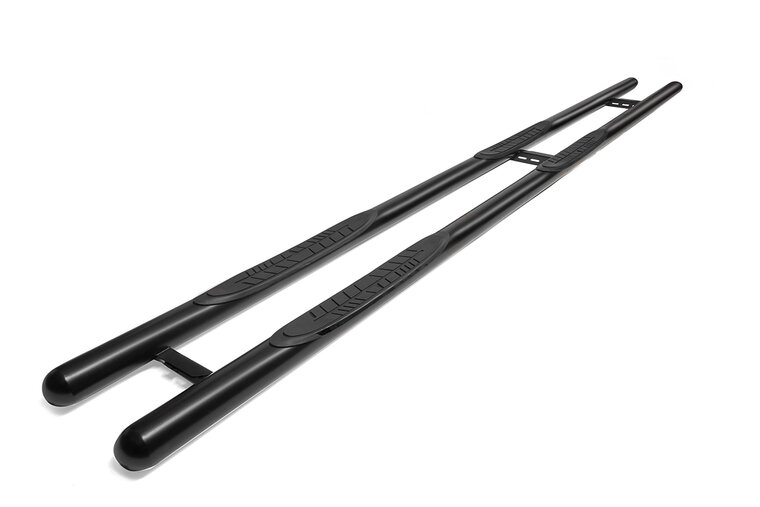 Ford Transit Custom 2023 tot heden L2 - sidebars Ø 70 mm - rechte buis met 4 steps - RVS 304 mat zwart