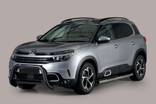 Citroën C5 Aircross 2019 tot heden – super pushbar Ø 76 mm met CE/EU certificaat - RVS 304 zwarte poedercoating