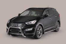 Hyundai Santa Fe 2012 tot 2019 - super pushbar Ø 76 mm met CE/EU certificaat - RVS 304 hoogglans gepolijst