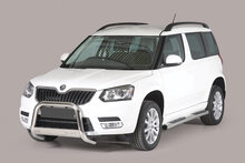 Skoda Yeti 2014 tot 2018 - pushbar Ø 63 mm met CE/EU certificaat - RVS 304 hoogglans gepolijst