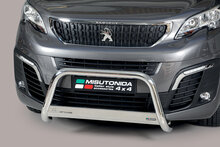 Peugeot Expert 2017 tot heden L1 - pushbar Ø 63 mm met CE/EU certificaat - RVS 304 hoogglans gepolijst