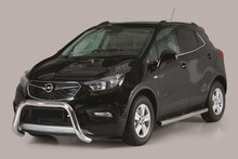 Opel Mokka X 2016 tot 2020 - super pushbar Ø 76 mm met CE/EU certificaat - RVS 304 hoogglans gepolijst
