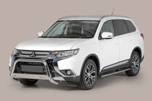 Mitsubishi Outlander 2015 tot 2020 - pushbar Ø 63 mm met CE/EU certificaat - RVS 304 hoogglans gepolijst