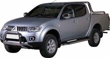 Mitsubishi L200 2010 tot 2014 - pushbar Ø 63 mm met modelnaam met CE/EU certificaat - RVS 304 hoogglans gepolijst