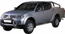 Mitsubishi L200 2010 tot 2014 - super pushbar Ø 76 mm met CE/EU certificaat - RVS 304 hoogglans gepolijst