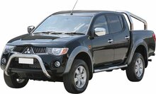 Mitsubishi L200 2006 tot 2015 - super pushbar Ø 76 mm met CE/EU certificaat - RVS 304 hoogglans gepolijst