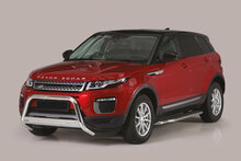 Land Rover Range Rover Evoque 2016 tot 2019 - pushbar Ø 63 mm met CE/EU certificaat - RVS 304 hoogglans gepolijst