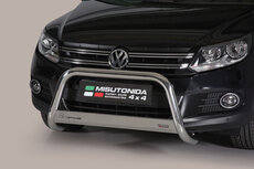 Volkswagen Tiguan 2011 tot 2016 - pushbar Ø 63 mm met CE/EU certificaat - RVS 304 hoogglans gepolijst Volkswagen Tiguan 2011 tot 2016 - pushbar Ø 63 mm met CE/EU certificaat - RVS 304 hoogglans gepolijst