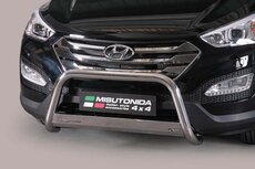 Hyundai Santa Fe 2012 tot 2019 - pushbar Ø 63 mm met CE/EU certificaat - RVS 304 hoogglans gepolijst Hyundai Santa Fe 2012 tot 2019 - pushbar Ø 63 mm met CE/EU certificaat - RVS 304 hoogglans gepolijst