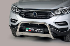Ssangyong Rexton 2018 tot heden - pushbar Ø 63 mm met CE/EU certificaat - RVS 304 hoogglans gepolijst Ssangyong Rexton 2018 tot heden - pushbar Ø 63 mm met CE/EU certificaat - RVS 304 hoogglans gepolijst
