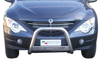 Ssangyong Actyon Sports 2007 tot 2012 - pushbar Ø 63 mm met CE/EU certificaat - RVS 304 hoogglans gepolijst Ssangyong Actyon Sports 2007 tot 2012 - pushbar Ø 63 mm met CE/EU certificaat - RVS 304 hoogglans gepolijst