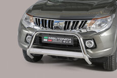 Mitsubishi L200 2015 tot 2018 - pushbar Ø 63 mm met CE/EU certificaat - RVS 304 hoogglans gepolijst Mitsubishi L200 2015 tot 2018 - pushbar Ø 63 mm met CE/EU certificaat - RVS 304 hoogglans gepolijst