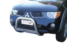 Mitsubishi L200 2006 tot 2015 - pushbar Ø 63 mm met modelnaam met CE/EU certificaat - RVS 304 hoogglans gepolijst Mitsubishi L200 2006 tot 2015 - pushbar Ø 63 mm met modelnaam met CE/EU certificaat - RVS 304 hoogglans gepolijst
